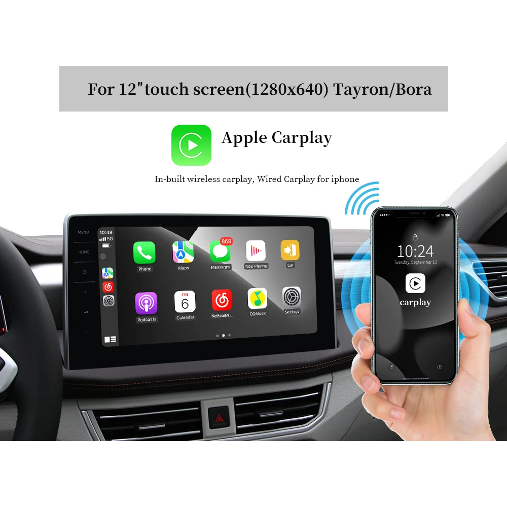 Hualingan Android AI box for VW Tayron Bora wireless Apple CarPlay Android Auto Touch screen upgrade full screen multimedia
Hualingan Android AI box for VW Tayron Bora wireless Apple CarPlay Android Auto Touch screen upgrade full screen multimedia