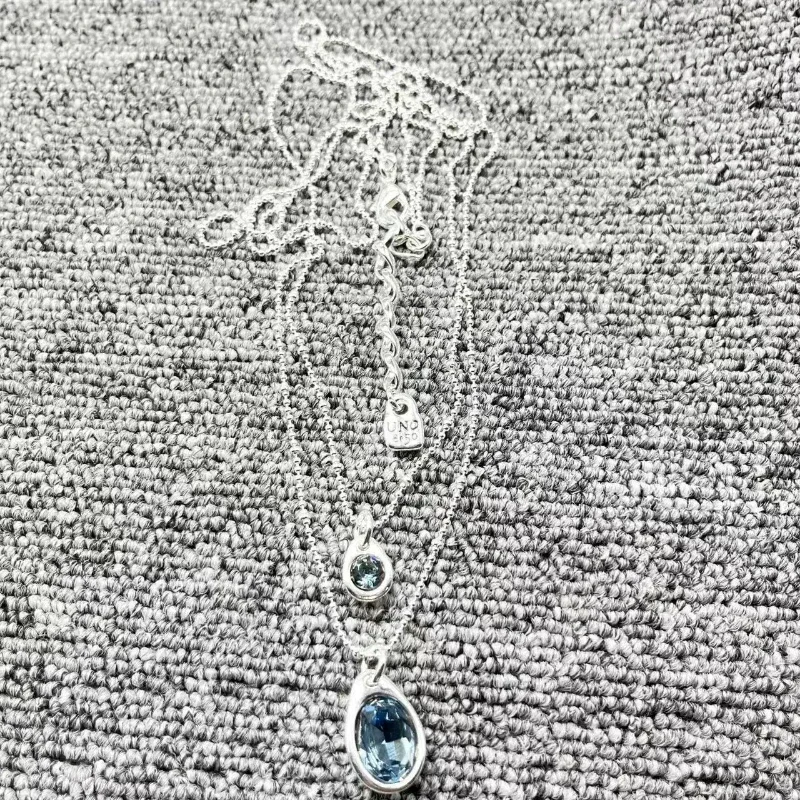 

U Node50 2022 новый высококачественный модный гальванический 925 Серебряный морской синий кулон ожерелье ювелирные изделия подарок