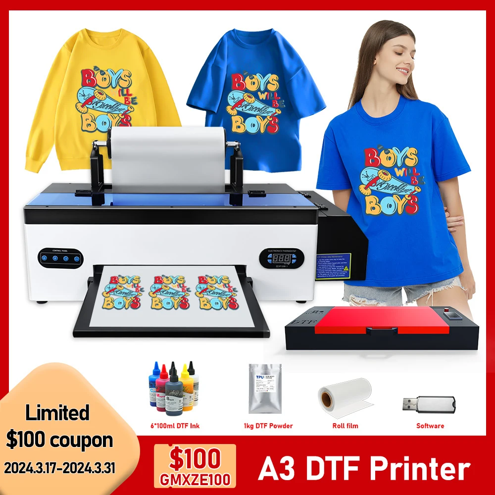 

A3 DTF Printer Epson R1390 Direct To Film Transfer Printer A3 DTF Printer For All Fabric T shirt Clothes DTF Printing Machine