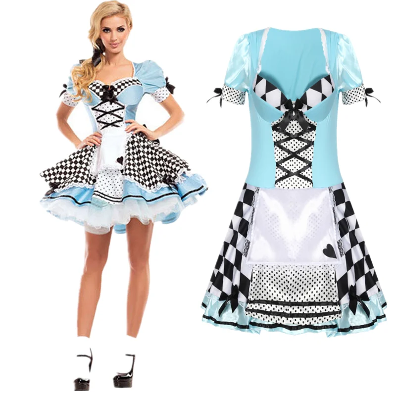 Alice In Wonderland Costume For Women Girls Princess Costume Blue Sweet Lolita Maid Halloween Cosplay for Woman
Alice In Wonderland Costume For Women Girls Princess Costume Blue Sweet Lolita Maid Halloween Cosplay for Woman