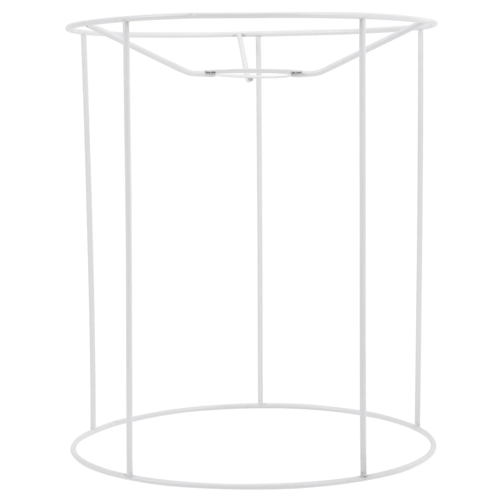 

Wire Light Cage Guard Wrought Iron Lampshade Holder Light Rack Making Supply Lamp Shade Tool Metal Hanging Frame White Table