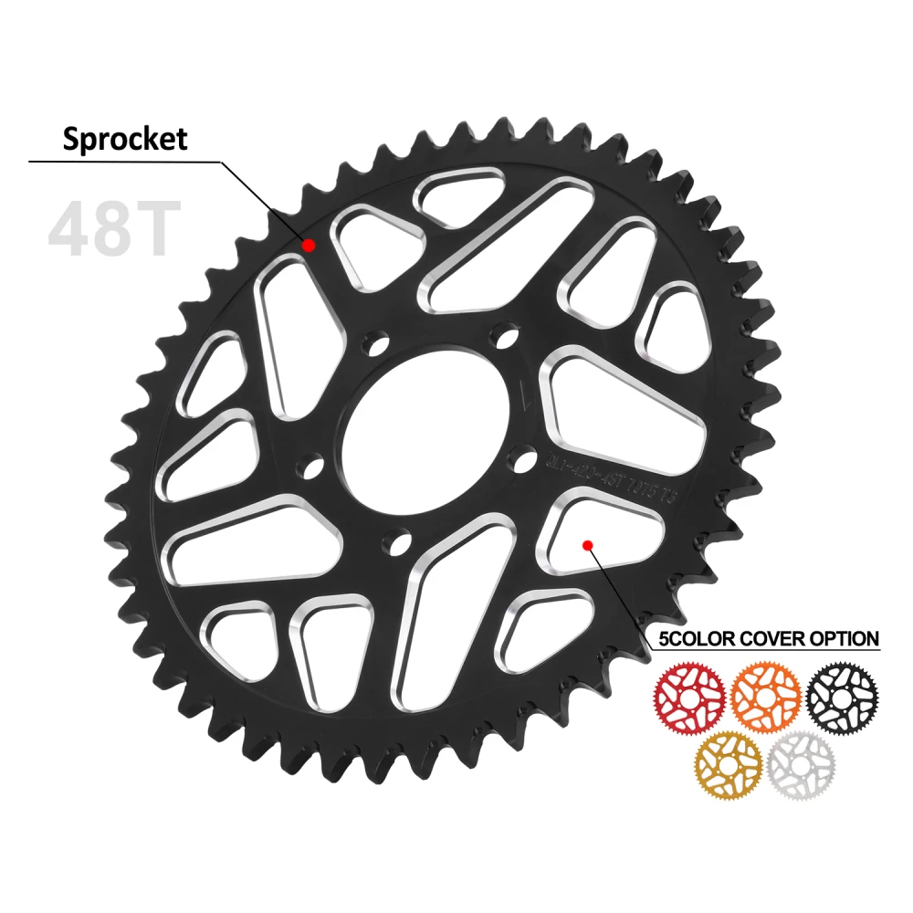 Motorcycle 48T 54T 60T 7075 Aviation Aluminum Alloy Rear Chain Sprocket For Surron Sur-Ron Sur Ron Lightbee X S Segway X160 X260
Motorcycle 48T 54T 60T 7075 Aviation Aluminum Alloy Rear Chain Sprocket For Surron Sur-Ron Sur Ron Lightbee X S Segway X160 X260