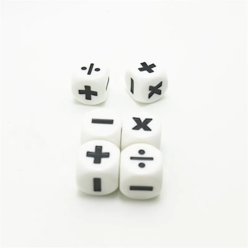 6Pcs/set 16mm D6 Addition and Subtraction Symbol Dice Operation Baby Teaching Assistant Props Multiplication and division Dices
6Pcs/set 16mm D6 Addition and Subtraction Symbol Dice Operation Baby Teaching Assistant Props Multiplication and division Dices