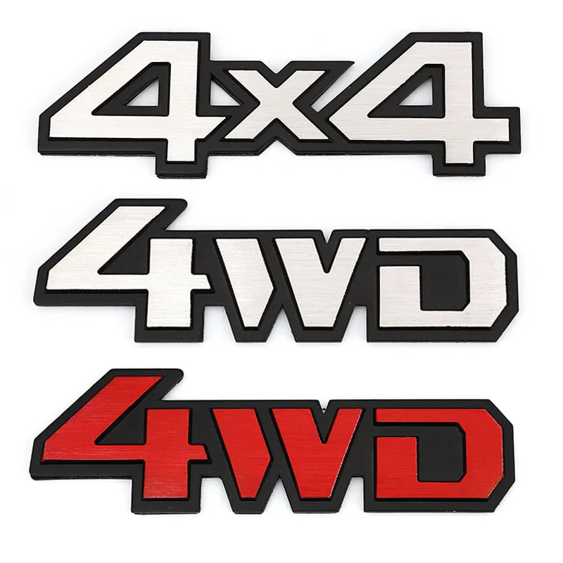 

3D Metal 4WD 4x4 Car Fender Rear Trunk Emblem Badge Sticker Decals for VW Toyota Honda Mazda Ford BENZ Audi BMW Buick Opel GMC