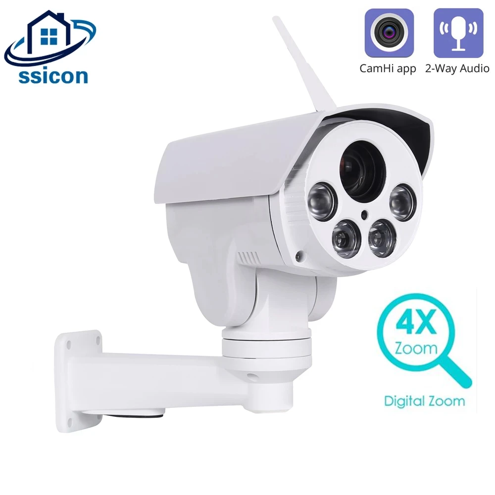 5MP Outdoor Wireless PTZ WIFI IP Camera CamHi APP 4X Zoom Lens Two Way Audio Bullet Security Protection Camera
5MP Outdoor Wireless PTZ WIFI IP Camera CamHi APP 4X Zoom Lens Two Way Audio Bullet Security Protection Camera