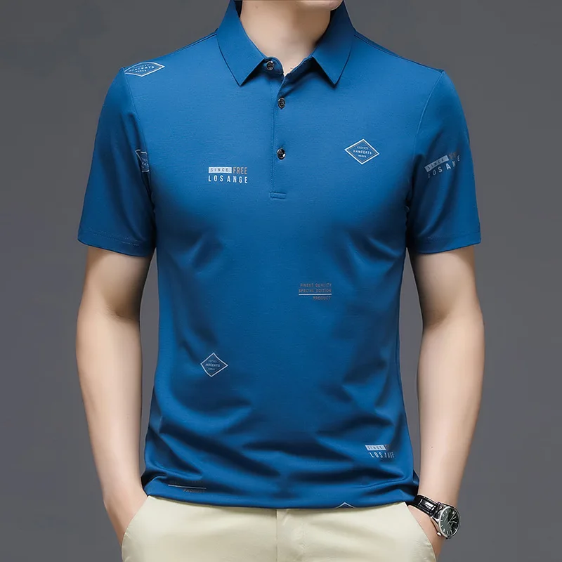 2023 Summer New Lapel Ice Silk T-shirt Men's Short-sleeved Loose Thin Section Business Casual POLO Shirt
2023 Summer New Lapel Ice Silk T-shirt Men's Short-sleeved Loose Thin Section Business Casual POLO Shirt