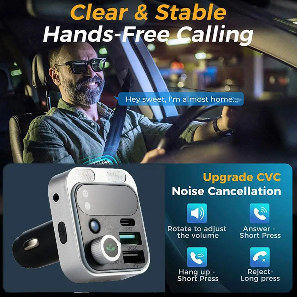 Car FM Transmitter Bluetooth 5.0 Fast USB Type C Car Charger PD&QC3.0 Bluetooth Adapter Handsfree Audio Receiver MP3 Player
Car FM Transmitter Bluetooth 5.0 Fast USB Type C Car Charger PD&QC3.0 Bluetooth Adapter Handsfree Audio Receiver MP3 Player