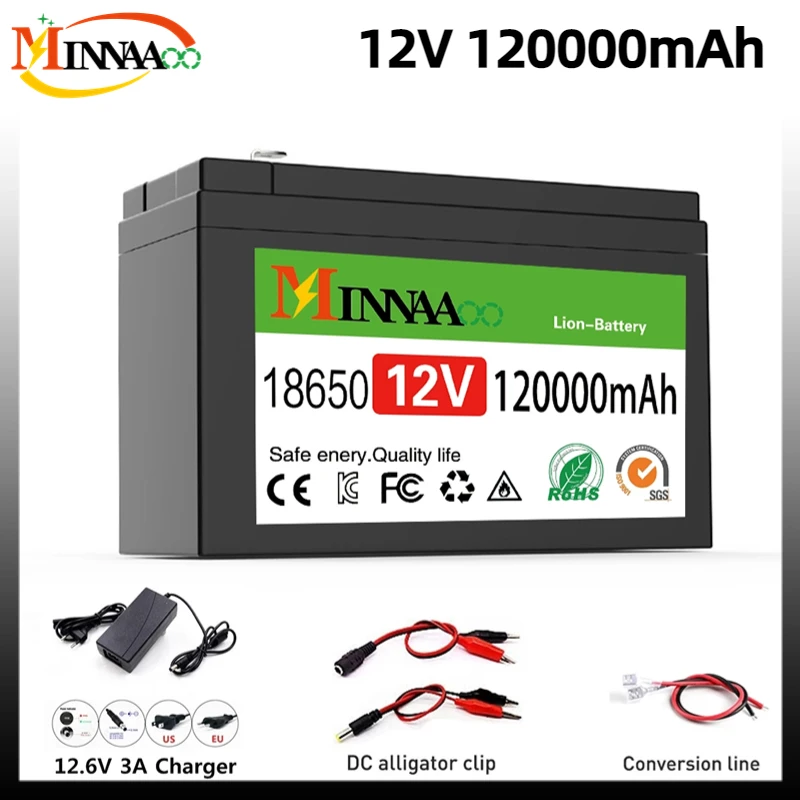 New 12V 45Ah 50Ah 100Ah 120Ah lithium Battery Pack Lithium Iron Phosphate Batteries Built-in BMS For Solar Boat+12.6V Charger
New 12V 45Ah 50Ah 100Ah 120Ah lithium Battery Pack Lithium Iron Phosphate Batteries Built-in BMS For Solar Boat+12.6V Charger