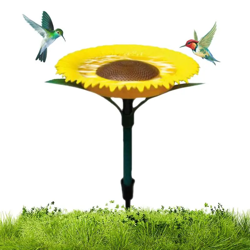 

Outdoor Bird Bath Feeders Bowl Sunflower Tray Feeder for Wild Birds Squirrel Proof Garden Decor Stake Sunflower Bird Outdoor