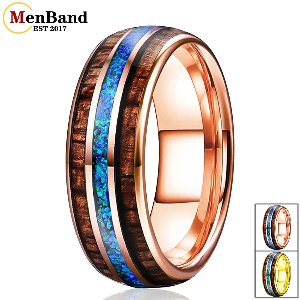 MenBand Fashion 8MM Men Women Tungsten Carbide Wedding Ring Blue Opal And Koa Wood Inlay Dome Polished Comfort Fit Size 6-15
MenBand Fashion 8MM Men Women Tungsten Carbide Wedding Ring Blue Opal And Koa Wood Inlay Dome Polished Comfort Fit Size 6-15