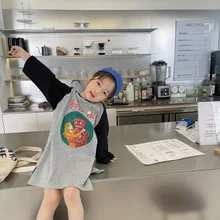 Girl Dress School Spring New Kids Clothes Cartoon Patchwork Cotton Girl One Piece Korean Long Sleeve Children Outfits Clothing
Girl Dress School Spring New Kids Clothes Cartoon Patchwork Cotton Girl One Piece Korean Long Sleeve Children Outfits Clothing