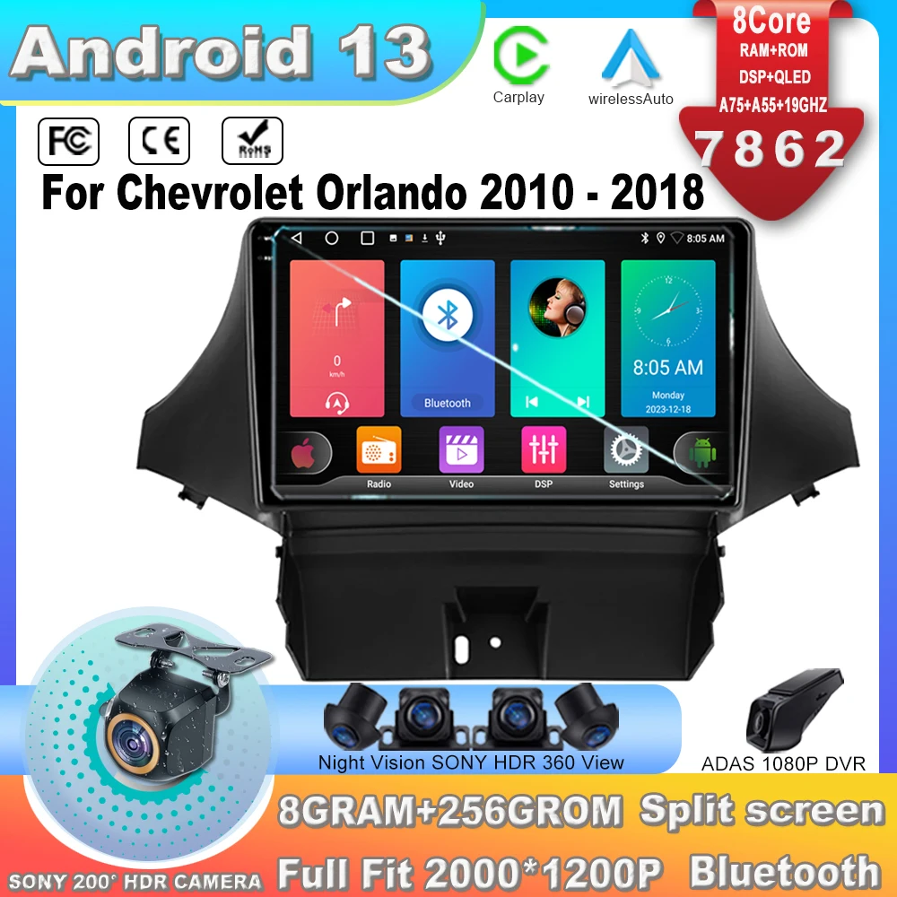 Android 13 Car Radio For Chevrolet Orlando 2010 -2018 CPU 5G wifi BT Multimedia Player GPS Navigation No 2din auto radio 7862CPU
Android 13 Car Radio For Chevrolet Orlando 2010 -2018 CPU 5G wifi BT Multimedia Player GPS Navigation No 2din auto radio 7862CPU