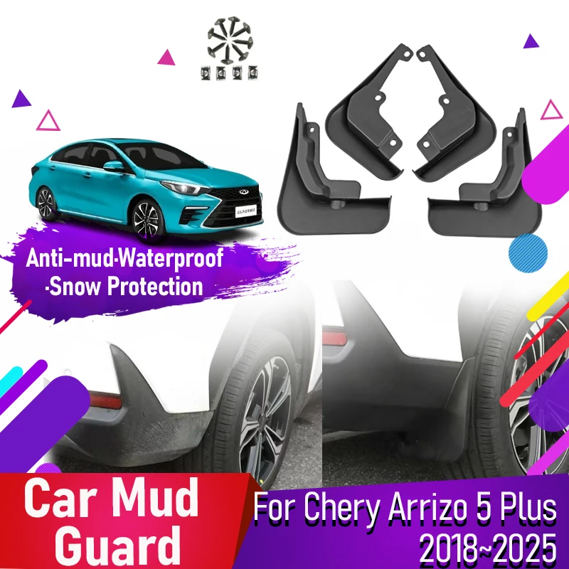 

Car Mud Guard For Chery Arrizo 5 Plus GT Arrizo GX Fownix Arrizo 6 Pro Omoda O5 S5 2018~2025 Fenders Flare Muds Auto Accessories