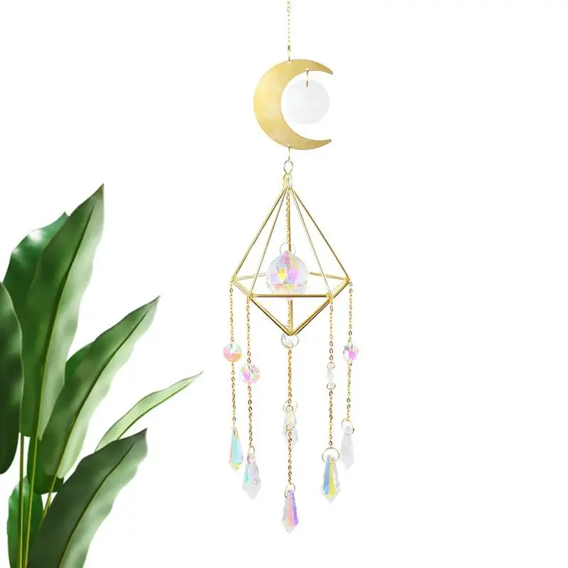 

Crystal Sun Catchers Indoor Window Crystal Prism Light Catcher Wind Chime Rainbow Suncatchers For Window Home Porch Wedding Part