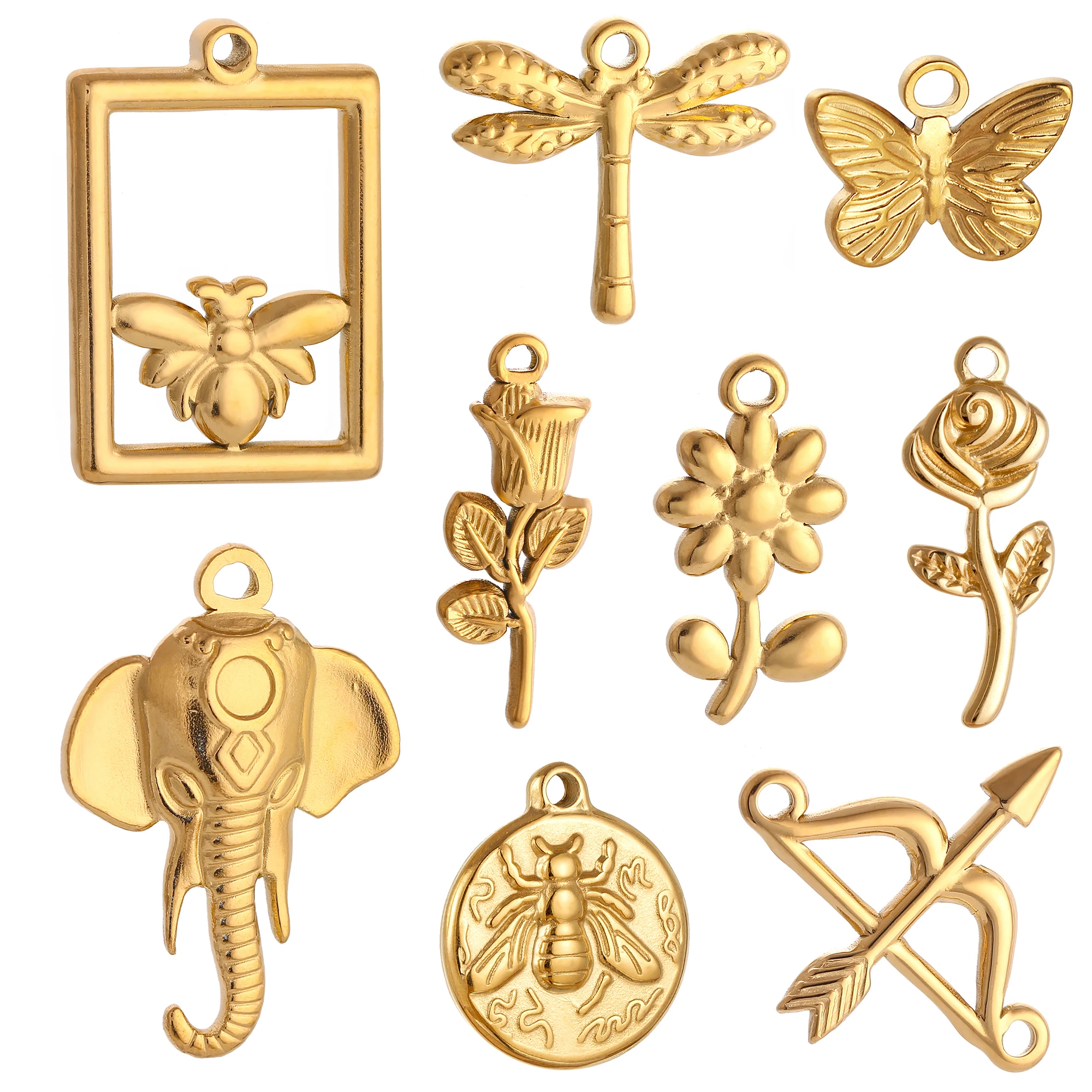 3pcs/Lot Gold Color Bee Rose Flower Charms for Making Supplies Animal Plant Diy Charm For Earrings Necklace Making Free Shipping
3pcs/Lot Gold Color Bee Rose Flower Charms for Making Supplies Animal Plant Diy Charm For Earrings Necklace Making Free Shipping