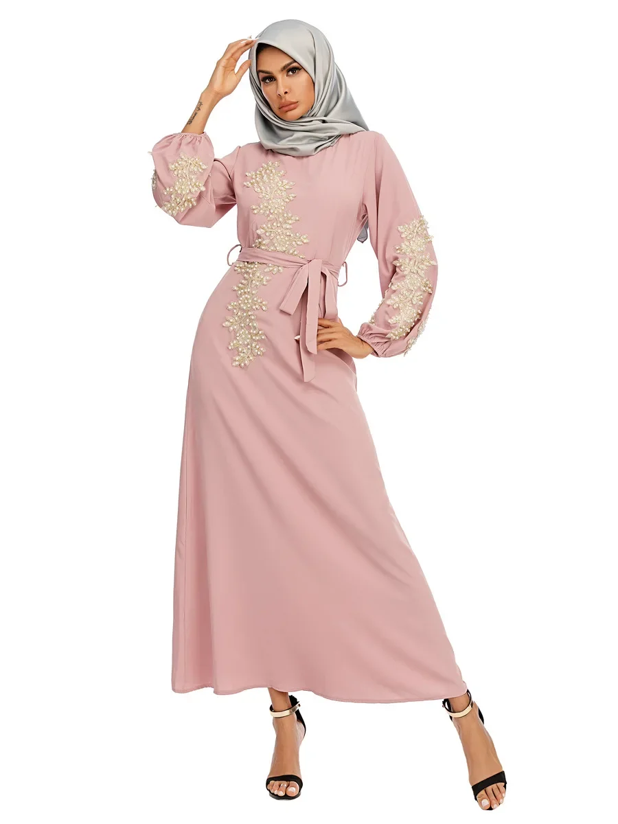 Autumn New 2 Pcs Muslim Sets Embroidery Abaya Dubai Turkey Muslim Dress+ Scarf Kaftan Islamic Dress Women Robe Suit 9 S7add11cac74e44a494e0b83d1f2fa8e3m