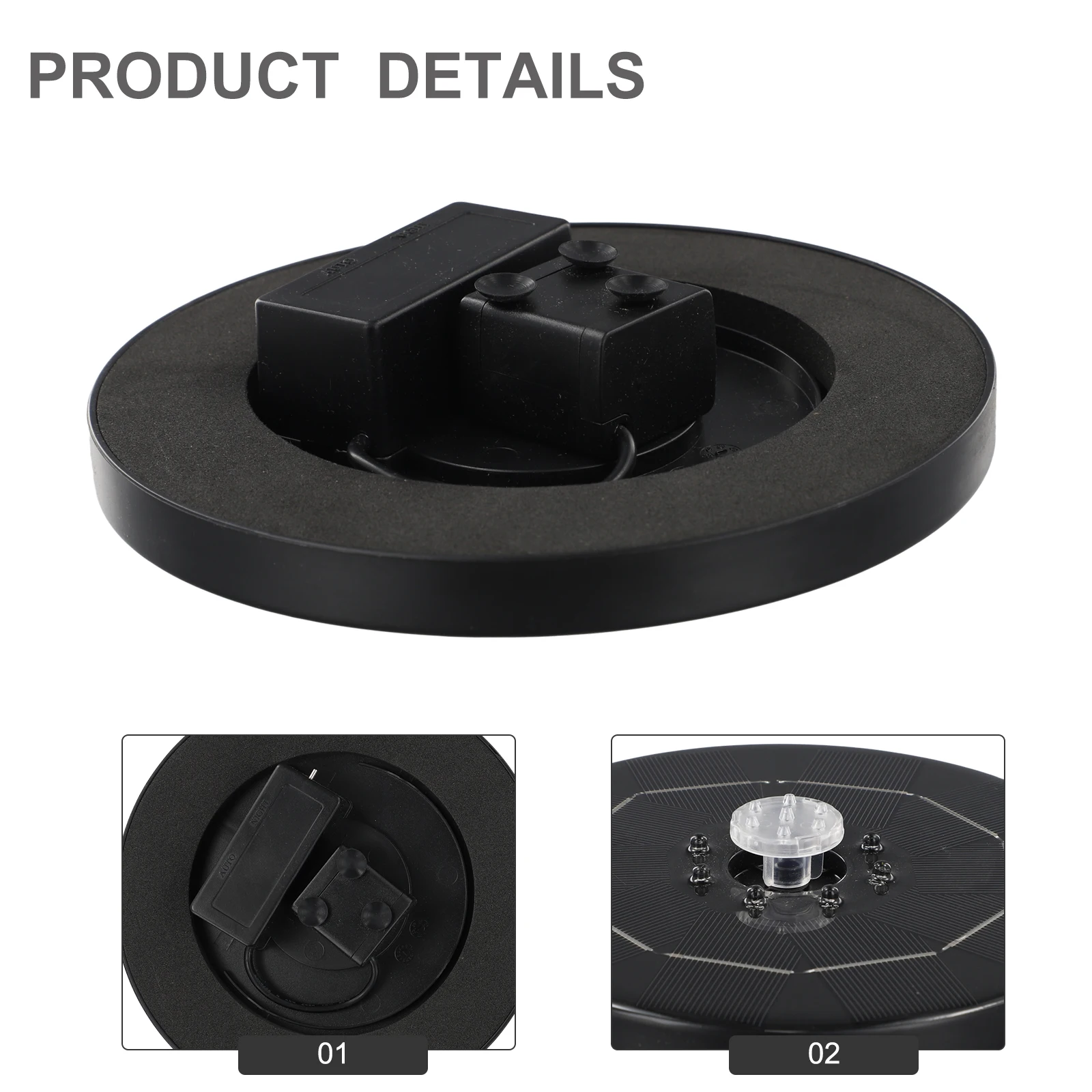 Solar Floating Bird Bath Fountain Pump Garden Decoration 8LED Lights Water Circulation Aeration Easy Installation
Solar Floating Bird Bath Fountain Pump Garden Decoration 8LED Lights Water Circulation Aeration Easy Installation