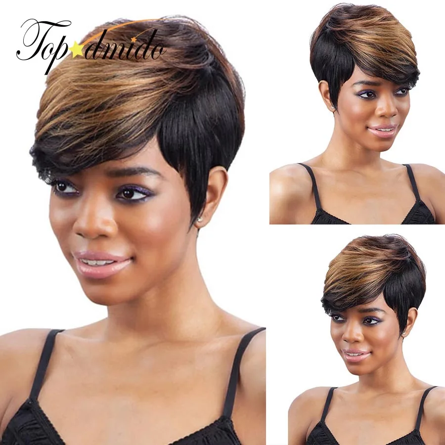 Topodmido Ombre Blonde Color Transparent Lace Short Hair Wig with Bangs Short Cut Peruvian Hair Wig for Woman Glueles Pixie Wig
Topodmido Ombre Blonde Color Transparent Lace Short Hair Wig with Bangs Short Cut Peruvian Hair Wig for Woman Glueles Pixie Wig
