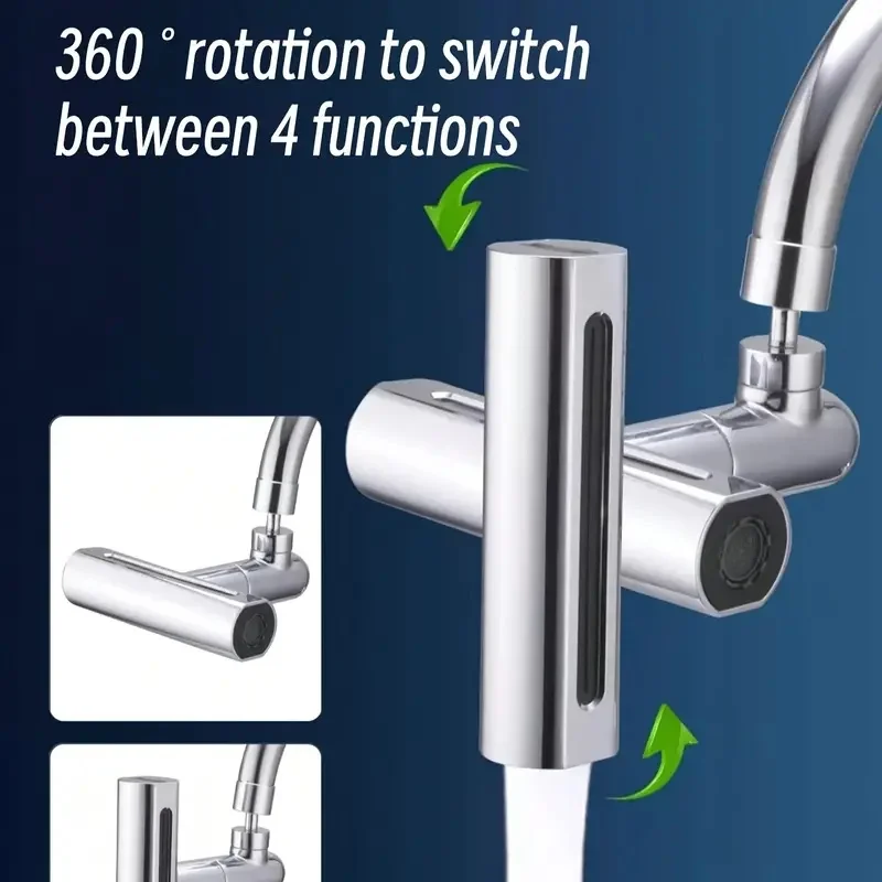 

360° Rotate Kitchen Flying Rain Waterfall Anti Splash Head Cold and Hot Dishwashing Basin Vegetable Sink Sink Multi functional