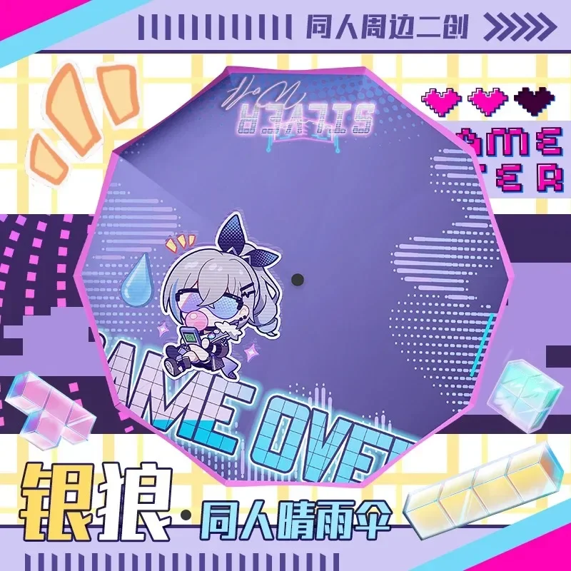 Honkai Impact 3 Anime Silver Wolf Theme Cosplay Fashion Portable Folding Umbrella Sun Rain Umbrella Student Birthday Gift New
Honkai Impact 3 Anime Silver Wolf Theme Cosplay Fashion Portable Folding Umbrella Sun Rain Umbrella Student Birthday Gift New
