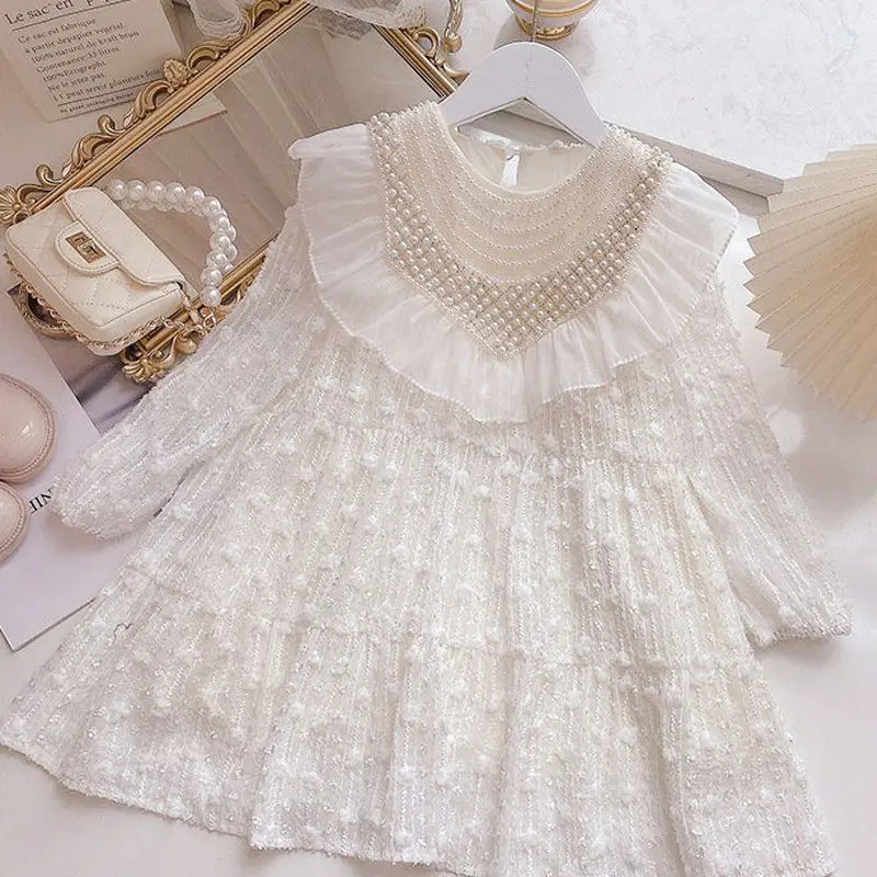 Children's Clothing Girls Dress 2023 New Spring Korean Version Long Skirt Temperament Pearl Collar Princess Dress High-end Dress
Children's Clothing Girls Dress 2023 New Spring Korean Version Long Skirt Temperament Pearl Collar Princess Dress High-end Dress