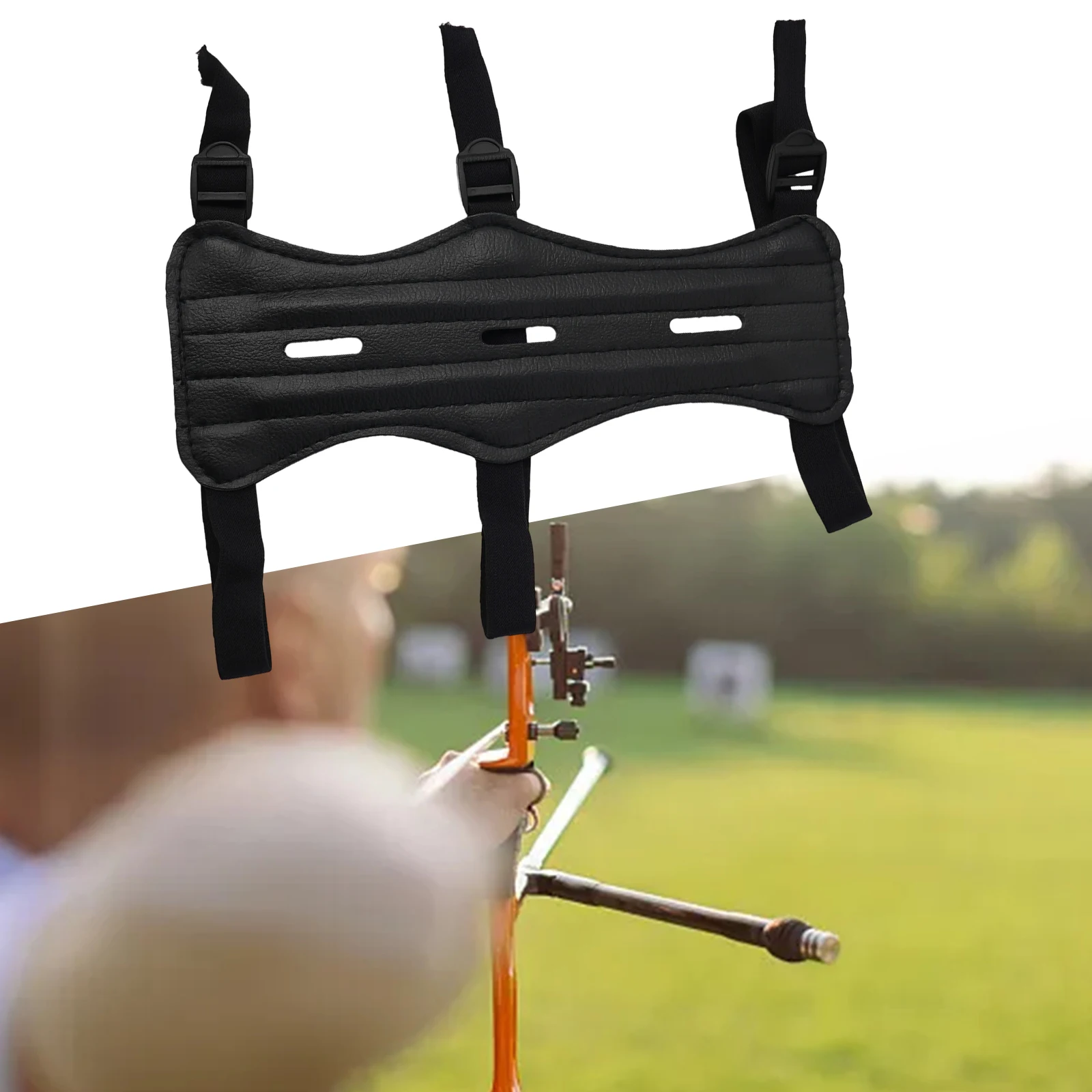 Long Leather Armguard Bow Arrow Equipment Archery Supplies Lengthened Arm Guard With Holes Leather Protective Gear Chest Guards
Long Leather Armguard Bow Arrow Equipment Archery Supplies Lengthened Arm Guard With Holes Leather Protective Gear Chest Guards