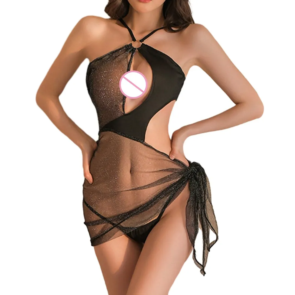 Women Sexy Lingerine Outfit Glitter Girl Erotic Costumes Mesh Sheer Seduction Slim Ultrathin See-through Transparent Nightwear
Women Sexy Lingerine Outfit Glitter Girl Erotic Costumes Mesh Sheer Seduction Slim Ultrathin See-through Transparent Nightwear