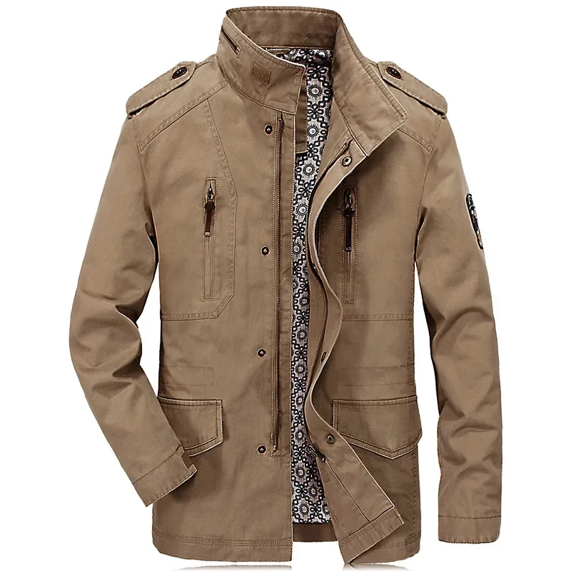 Fashion Men's Clothes Spring and Autumn Male Casual Handsome 100% Cotton Jacket Tough Guy Style Solid Color Windbreaker Coats
Fashion Men's Clothes Spring and Autumn Male Casual Handsome 100% Cotton Jacket Tough Guy Style Solid Color Windbreaker Coats