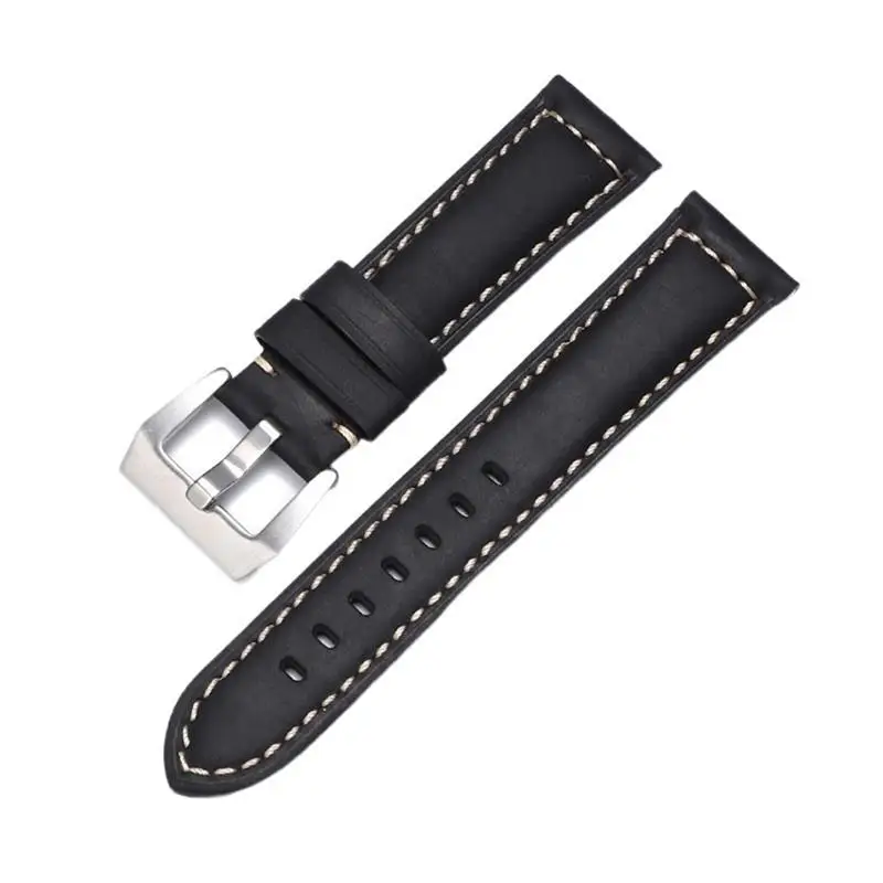 

HAODEE Genuine Leather Watch Band for Panerai Cowhide Crazy Horse Strap Men Bracelet Smooth Watchband 20mm 22mm 24mm 26mm