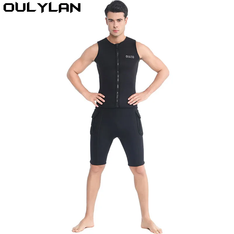 

Oulylan 3MM Short Diving Pants Sport Neoprene Ultra Elastic Diving Vest Diving Suit Snorkeling Warm Beach Surf WetSuit Women Men