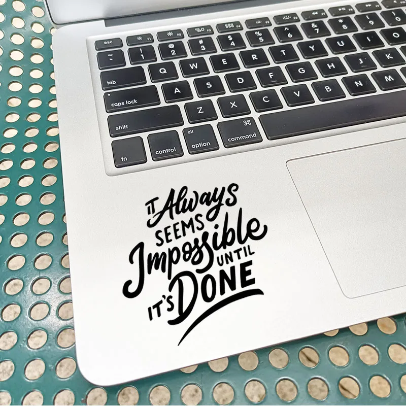 Inspirational Quote Motto Vinyl Trackpad Decal for Macbook Pro 14 16 Air 13 Retina 11 15 Inch Mac Notebook Skin Laptop Sticker
Inspirational Quote Motto Vinyl Trackpad Decal for Macbook Pro 14 16 Air 13 Retina 11 15 Inch Mac Notebook Skin Laptop Sticker