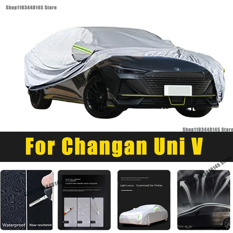 

Full Car Covers Outdoor Sun UV Protection Dust Rain Snow Oxford cover Protective For Changan Uni V Accessories