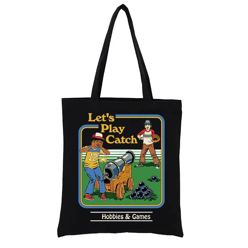 Canvas Shopping Bag Let's Play Catch Totebag Women's Handbags Shopper Cloth Bags Casual Tote Fashion Funny Shopping Eco Hand
Canvas Shopping Bag Let's Play Catch Totebag Women's Handbags Shopper Cloth Bags Casual Tote Fashion Funny Shopping Eco Hand