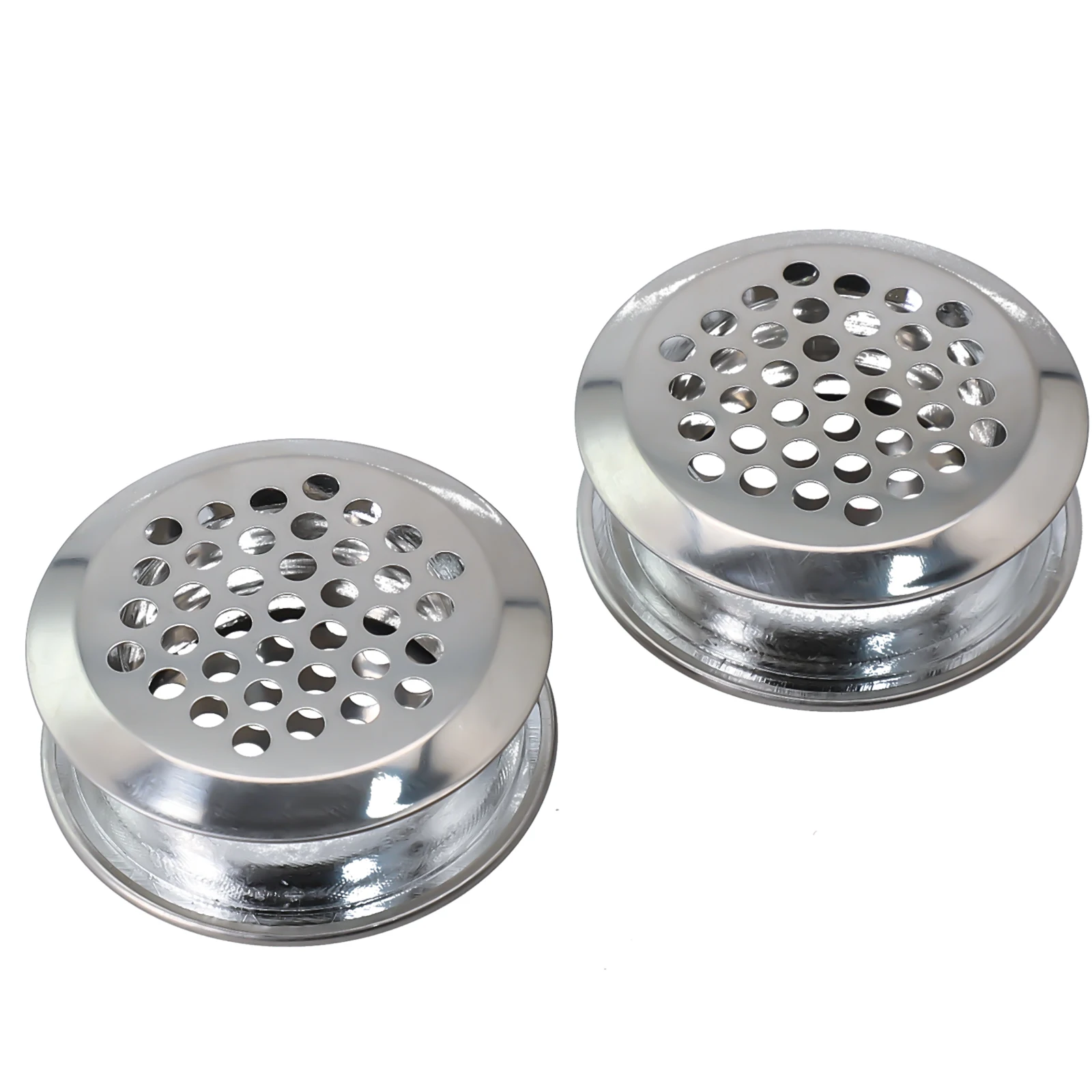 

2Pcs Air Duct Vent Round Cabinet Air Vent Grille Wardrobe Cabinet Metal Ventilation Plugs Stainless Steel Mesh Hole Plug Cover