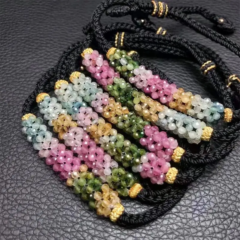 Natural Tourmaline Faceted Bracelet Reiki Healing Stone Fashion Jewelry Gift Party Girl Birthday Present 1pcs 
Natural Tourmaline Faceted Bracelet Reiki Healing Stone Fashion Jewelry Gift Party Girl Birthday Present 1pcs