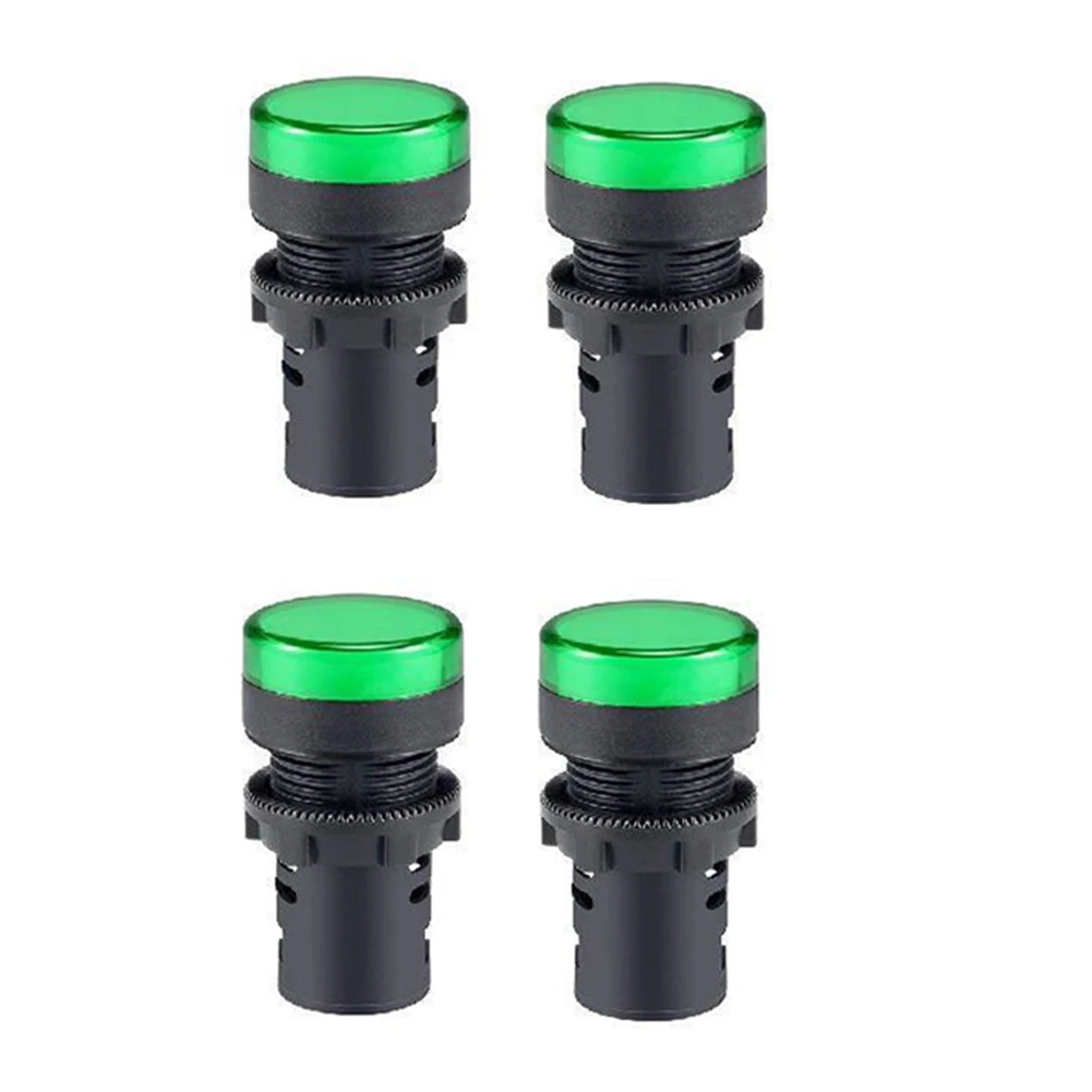 

4PCS Universal 22mm Panel Hole Mount LED Light 28mm Pilot Lamps 220V AC Dashboard Signal Warning Indicator Plastic Car Lights