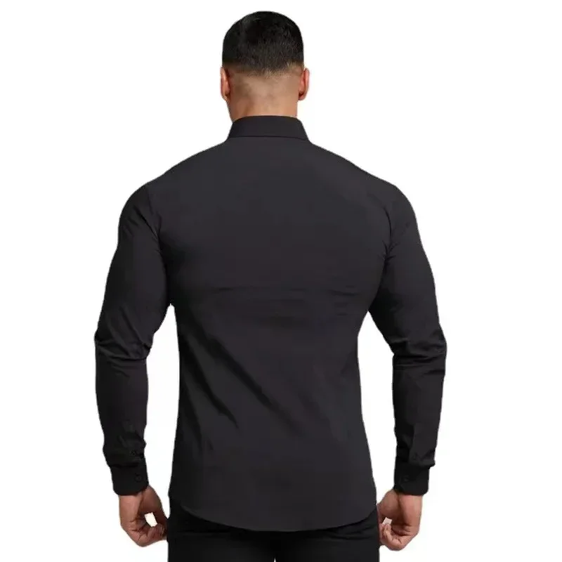 Men's Dress Shirt Long Sleeve Spring Autumn Fashion Non-Iron Social Business Solid Mercerized Vertical Black Fitness Clothing6XL
Men's Dress Shirt Long Sleeve Spring Autumn Fashion Non-Iron Social Business Solid Mercerized Vertical Black Fitness Clothing6XL