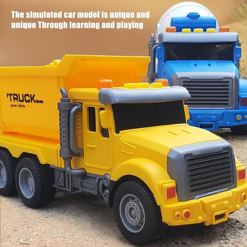 

Engineering Mixer Truck Simulation Children's Toy Set Cement Car Light Music Toy Car Model Boys Birthday Gift