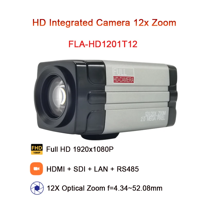 SDI IP Box Camera 2.0Megapixel 1080p 30fps Onvif 12X Zoom With HDSDI LAN HDMI Output For Conference System/Media Remote Training
SDI IP Box Camera 2.0Megapixel 1080p 30fps Onvif 12X Zoom With HDSDI LAN HDMI Output For Conference System/Media Remote Training