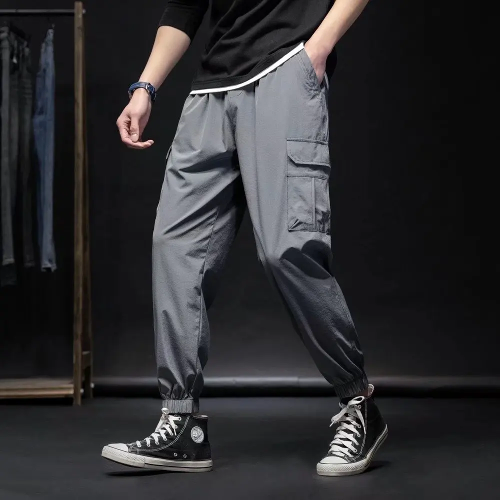 New Men's Pockets Harem Cargo Pants 2023 Casual Drawstring Waist Joggers Hip Hop Streetwear Solid Color Loose Trousers for Male
New Men's Pockets Harem Cargo Pants 2023 Casual Drawstring Waist Joggers Hip Hop Streetwear Solid Color Loose Trousers for Male