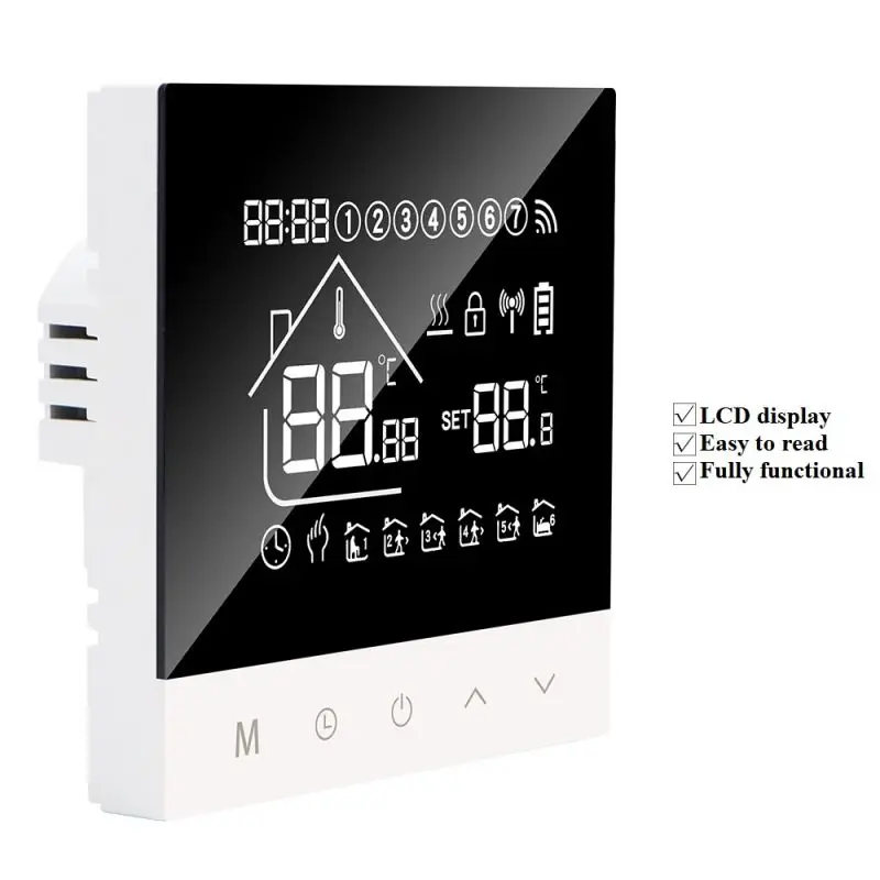 New Launched Tuya WiFi Smart Home Thermostat For Warm Floor Water Electric Heating Gas Boiler Temperature Remote Controller
New Launched Tuya WiFi Smart Home Thermostat For Warm Floor Water Electric Heating Gas Boiler Temperature Remote Controller
