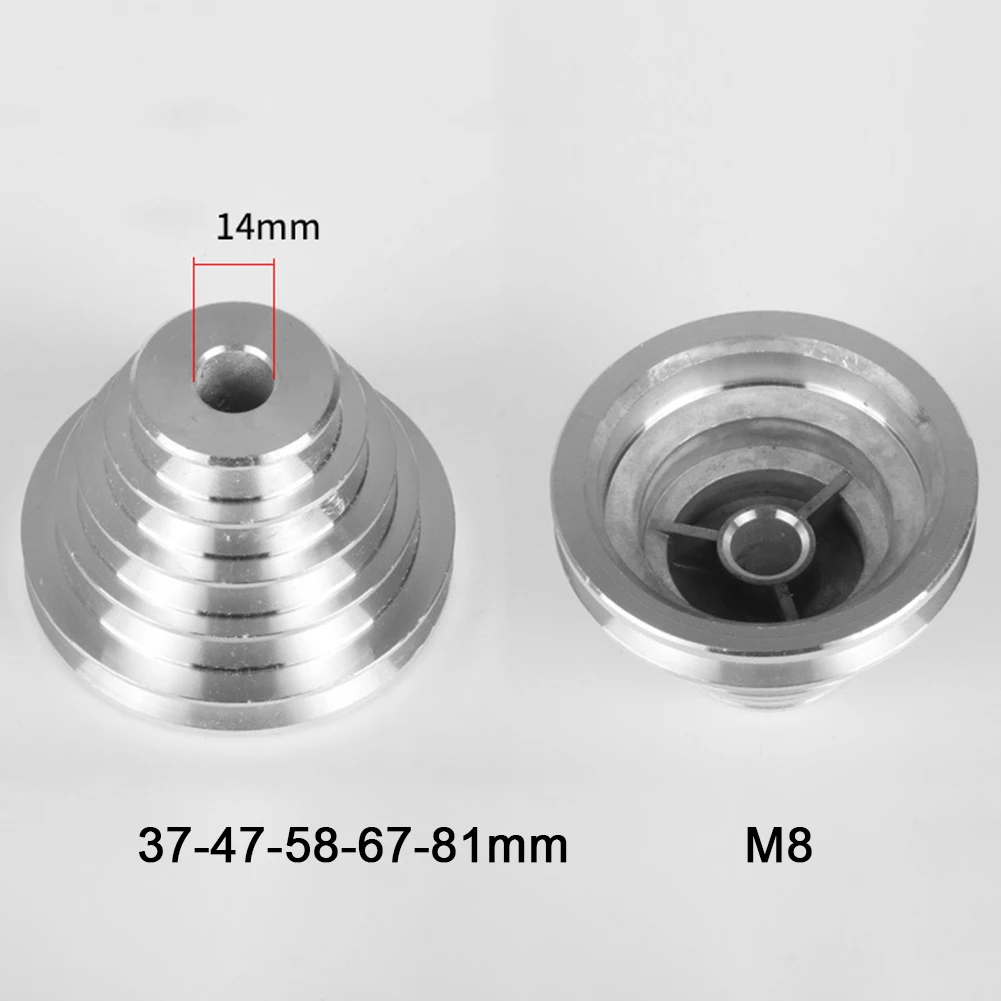 14mm/22mm Pagoda Pulley Wheel Aluminum Transmission Wheel For Benchtop Drill Press M8 Plug Hole Workshop Equipment Power Tool
14mm/22mm Pagoda Pulley Wheel Aluminum Transmission Wheel For Benchtop Drill Press M8 Plug Hole Workshop Equipment Power Tool