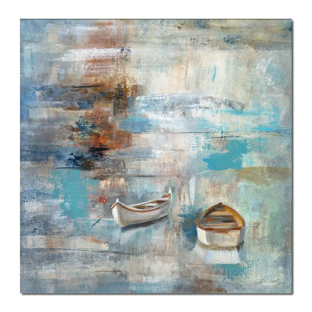 Wall Decor Abstract Oil Painting Seascape Hand Painted Canvas Art Modern Landscape Boats Home Artwork Square
Wall Decor Abstract Oil Painting Seascape Hand Painted Canvas Art Modern Landscape Boats Home Artwork Square
