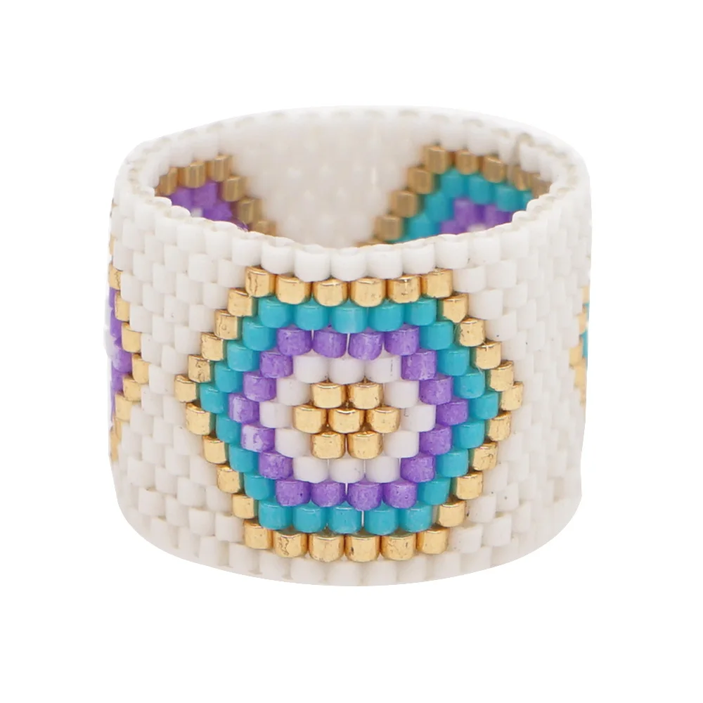 YASTYT Women's Fashion Jewelry Handmade Miyuki Seed Bead Woven Evil Eye Finger Trending Ring Gift for Women
YASTYT Women's Fashion Jewelry Handmade Miyuki Seed Bead Woven Evil Eye Finger Trending Ring Gift for Women