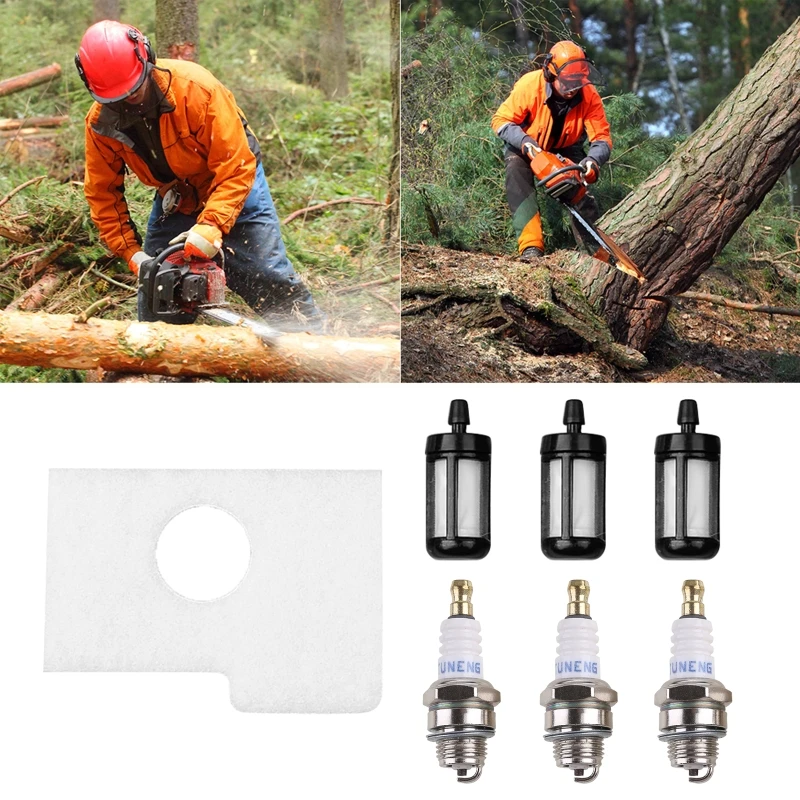 Воздушный фильтр для бензопилы, топливный маслопровод, фильтр для свечей зажигания, комплект для Stihl 017 018 MS170 MS180 MS 170 180, запчасти для ремонта бензопилы