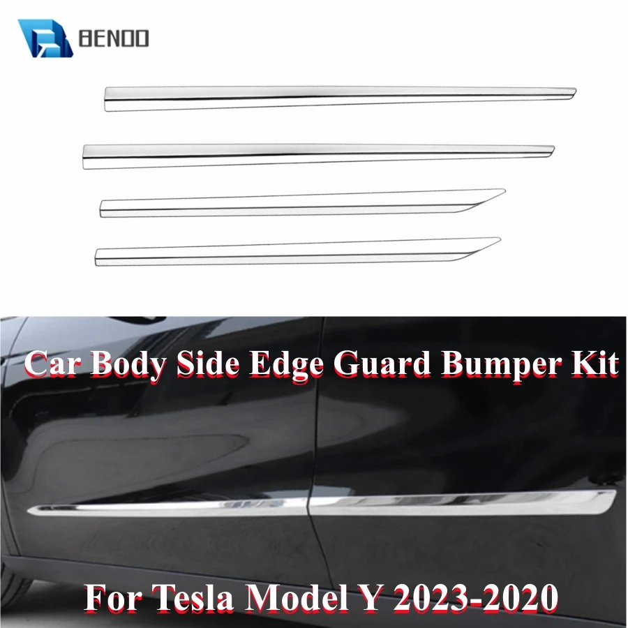 For Tesla Model Y 2023-2020 4PCS Stainless Steel Car Door Body Side Edge Guard Bumper Kit Anti Kick Protector Model Y Trim
For Tesla Model Y 2023-2020 4PCS Stainless Steel Car Door Body Side Edge Guard Bumper Kit Anti Kick Protector Model Y Trim
