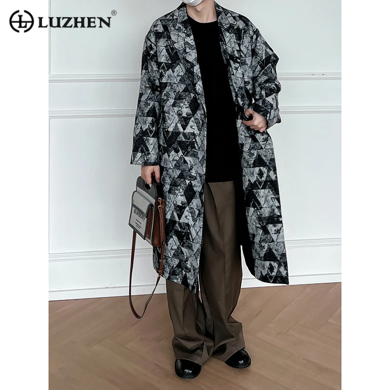 LUZHEN Trench Coat Graffiti Niche Men's Printed Long Overcoat Design Black White Elegant Windbreaker Fashion Korean Style Bff840
LUZHEN Trench Coat Graffiti Niche Men's Printed Long Overcoat Design Black White Elegant Windbreaker Fashion Korean Style Bff840