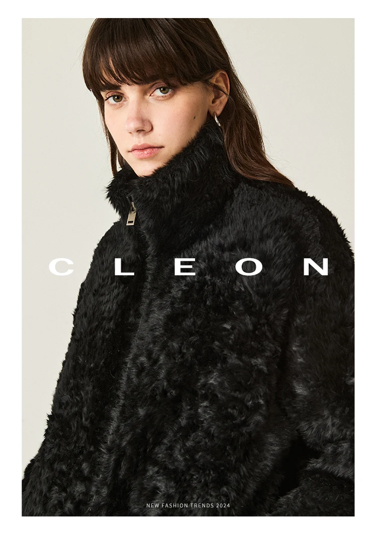 High-end Luxury Lacon Lamb Fur Cropped Winter Jackets for Women 2025 Simple Stand Collar Genuine Leather Real Fur Shearling Coat High-end Luxury Lacon Lamb Fur Cropped Winter Jackets for Women 2025 Simple Stand Collar Genuine Leather Real Fur Shearling Coat