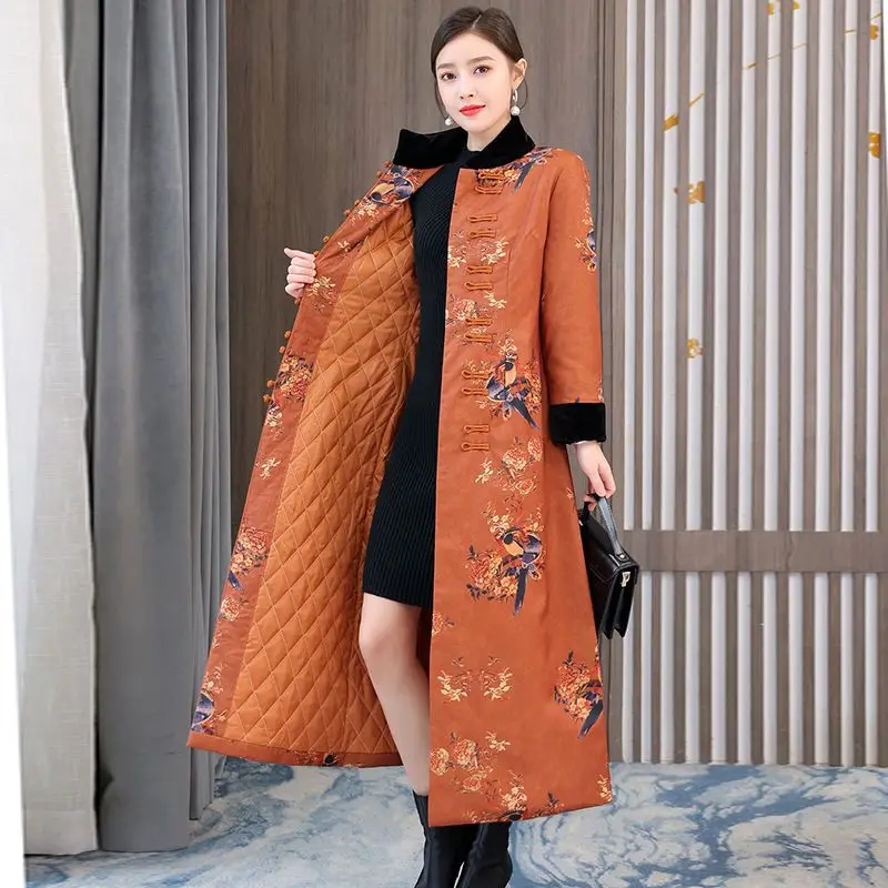 2024 national style women vintage dress Autumn winter clothing cotton and thickened Chinese style cheongsam jacket cheongsam
2024 national style women vintage dress Autumn winter clothing cotton and thickened Chinese style cheongsam jacket cheongsam