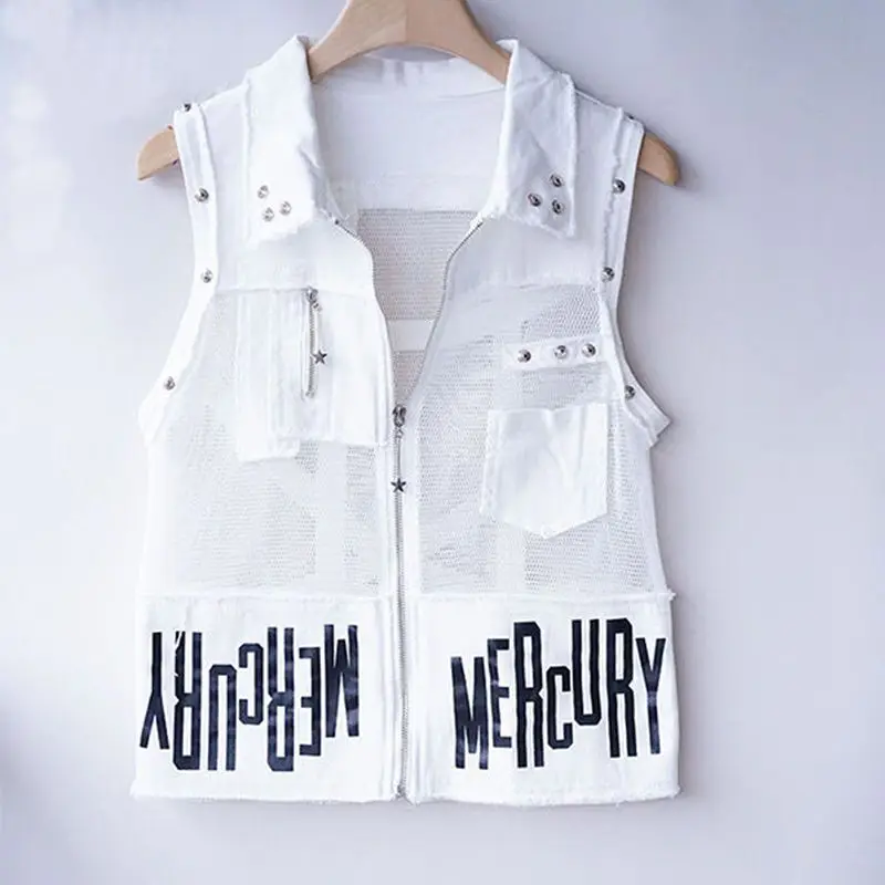 Fashion Women's Vests Spring And Summer 2023 New Coat Female Waistcoat Hollow-Out Printing Sleeveless Jacket Outerwear
Fashion Women's Vests Spring And Summer 2023 New Coat Female Waistcoat Hollow-Out Printing Sleeveless Jacket Outerwear